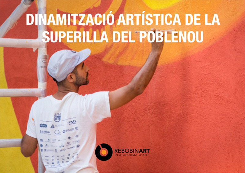 Artistic dynamization of the Poblenou super block of houses