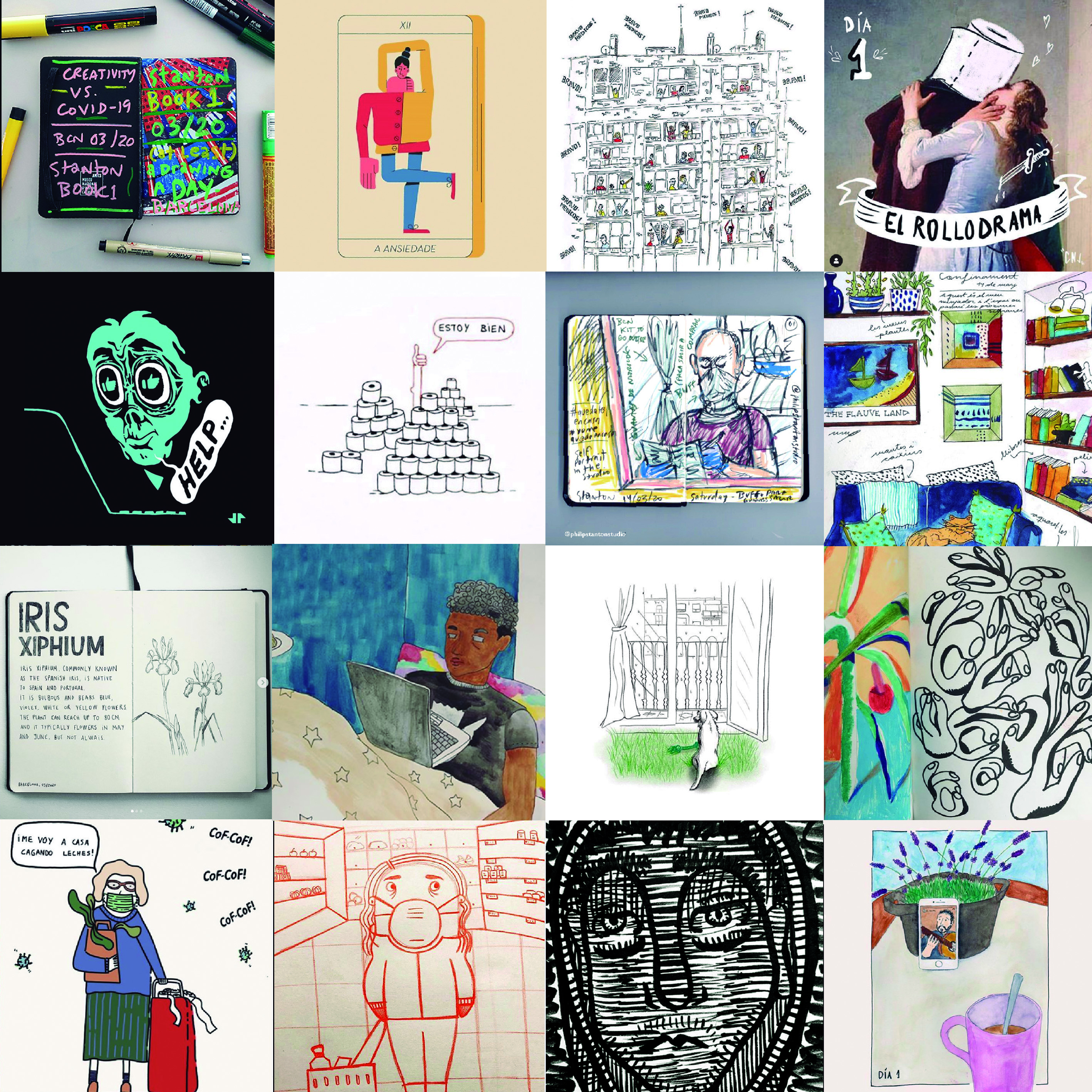 "Creativity vs COVID-19" Illustration project