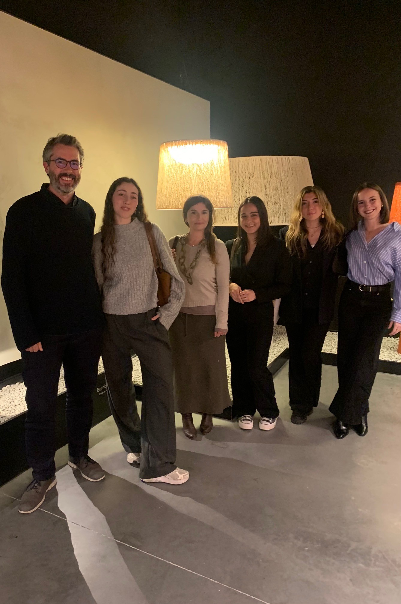 From left to right: Albert Crispi (TFG tutor), Mar Martinell, Sara Coscarelli (Eina deputy director), Anaïs Salmeron, Emma Prat and Gisela Martínez