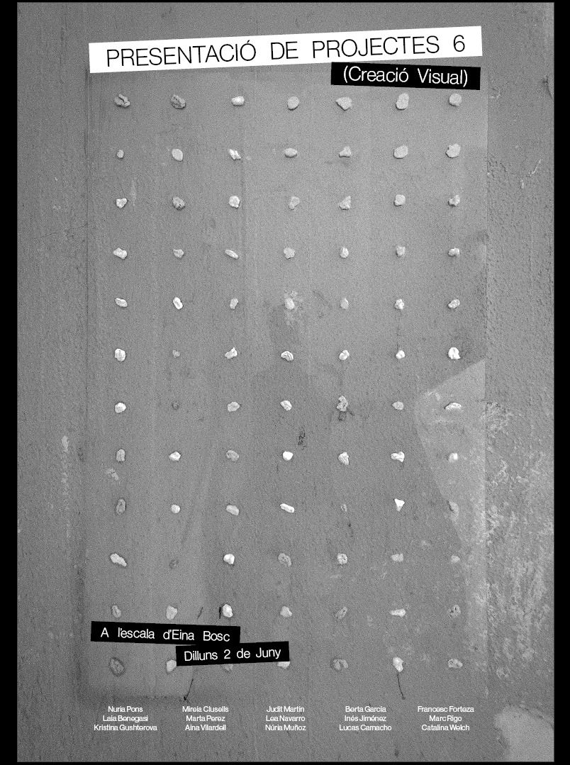 Cartell de l'exposició que ha fet una de les alumnes, la Lea Navarro, a partir d'un treball de la Catalina Welch. 