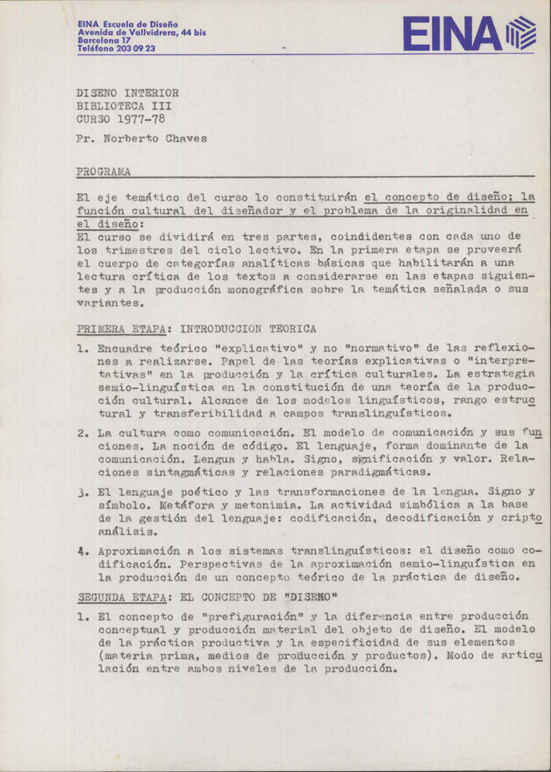 Arxiu EINA Librarianship III subject’s syllabus