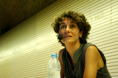 Marina Garcés giving inaugural lecture "Sense curs", corresponding to the opening of EINA's academic year 2013-14