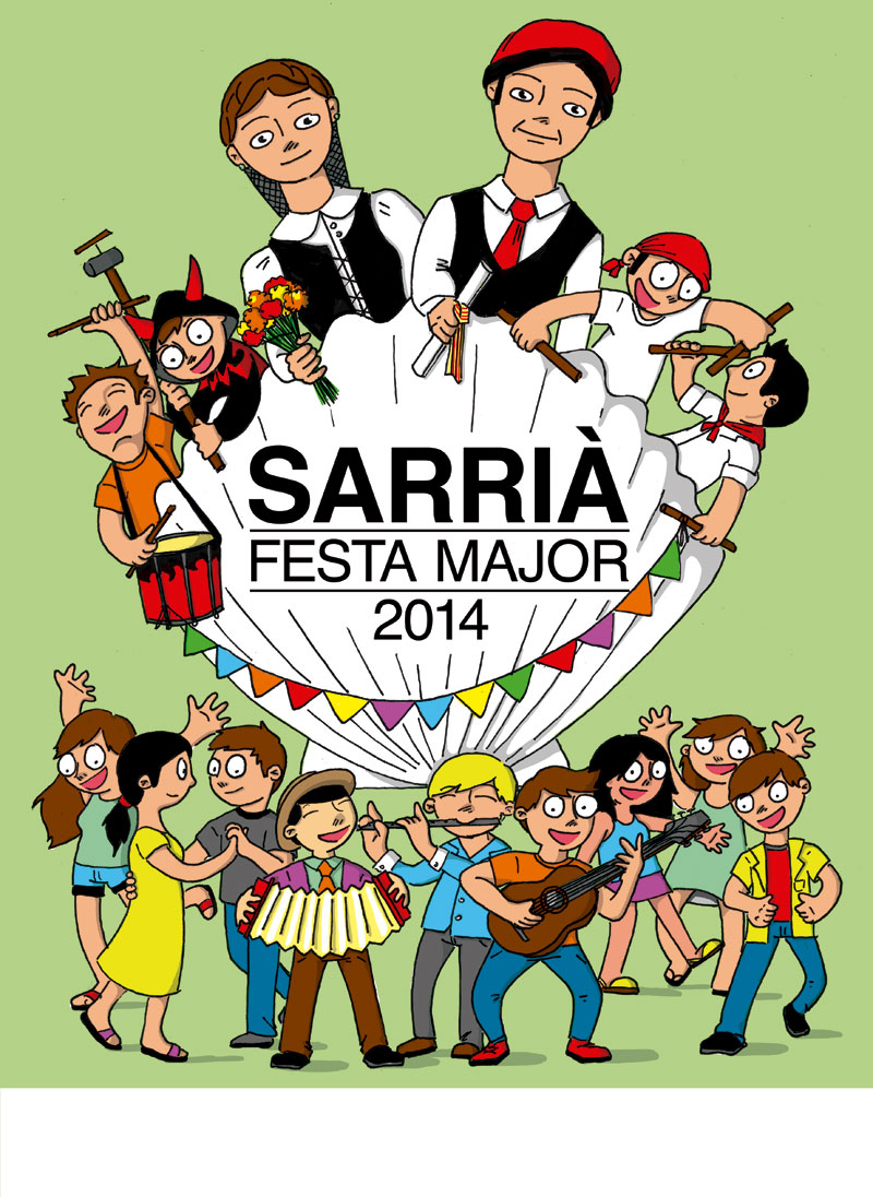 Ilustración para el cartel de la Fiesta Mayor de Sarrià 2014