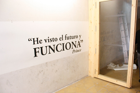 3rd Grade Design Students during the application of the vinyls at the AAAB space - Mactac