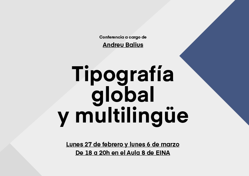 "Global and Multilingual Typography" by Andreu Balius - Practices and Territories of the Current Design II (MURAD)
