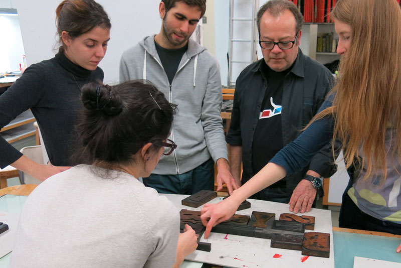 Curs d'estiu de Tipografia manual a EINA 2014