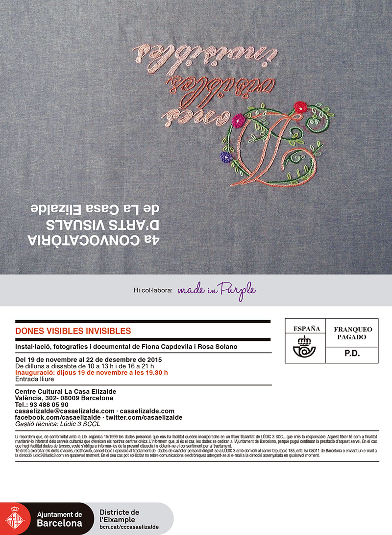 Exhibition #VisibleInvisibleWomen by Fiona Capdevila and Rosa Solano