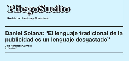 PliegoSuelto . Daniel Solana interview