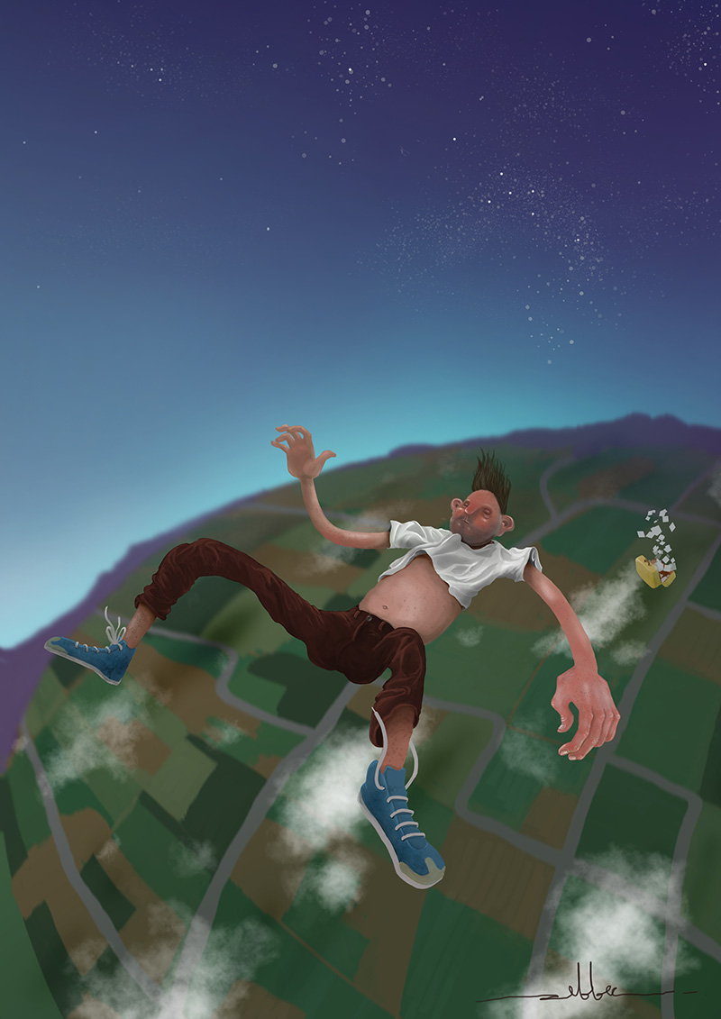 Skydive, Sebastián Becerra illustration