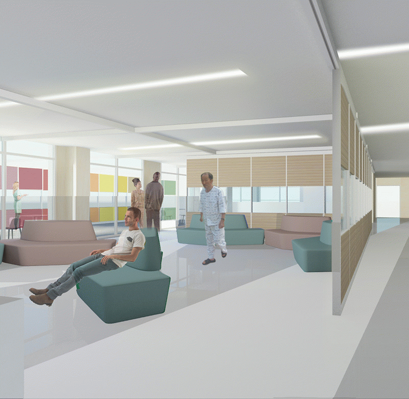 Anna Roca Renau - Espacio terapéutico en el Hospital de Mataró, unidad psiquiátrica de adultos agudos 