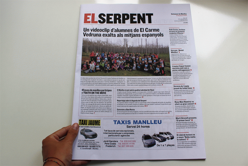 TFG de Laura Puig a Eina - Rediseño del Diari de Manlleu