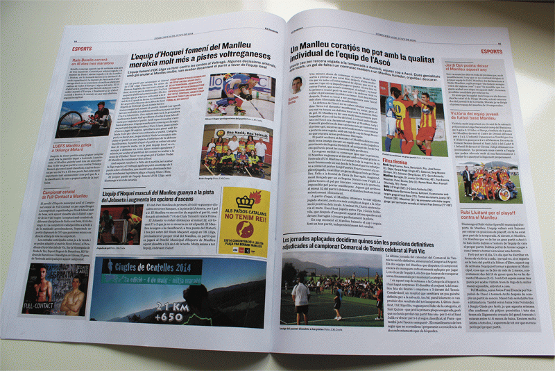 TFG de Laura Puig a Eina - Rediseño del Diari de Manlleu