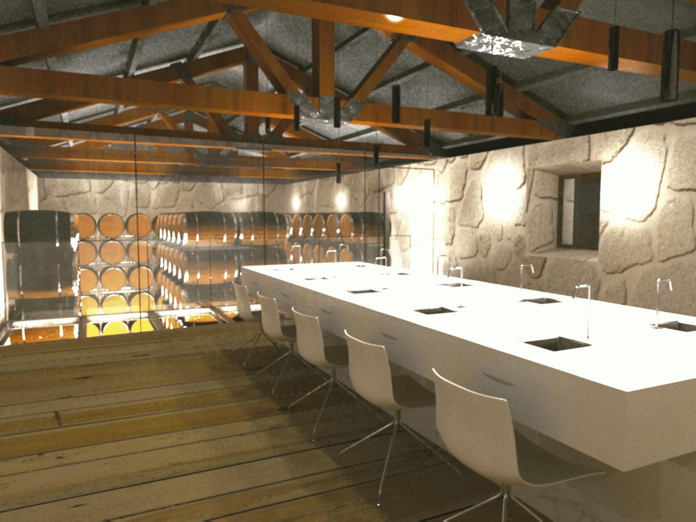 Leticia Vázquez - Reforma d’edificació rural per a bodega i centre d’estudis enològics