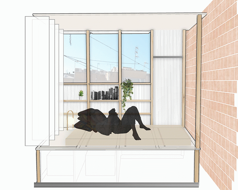 Refugi al terrat. Espai individual per a la creació - Sofia Aguilera Jiménez