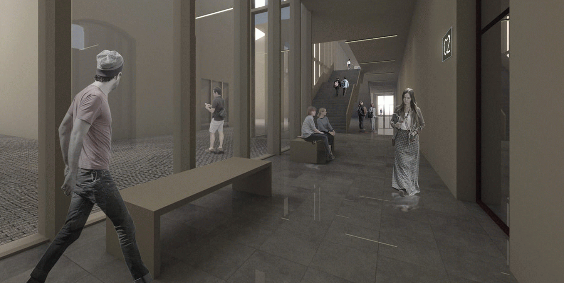 Recreació virtual de l'interior de Can Ricart