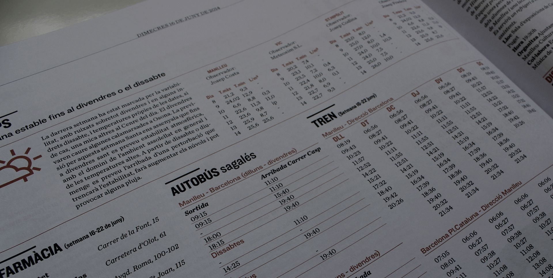 Laura Puig Pratdesaba - Redisseny del Diari de Manlleu