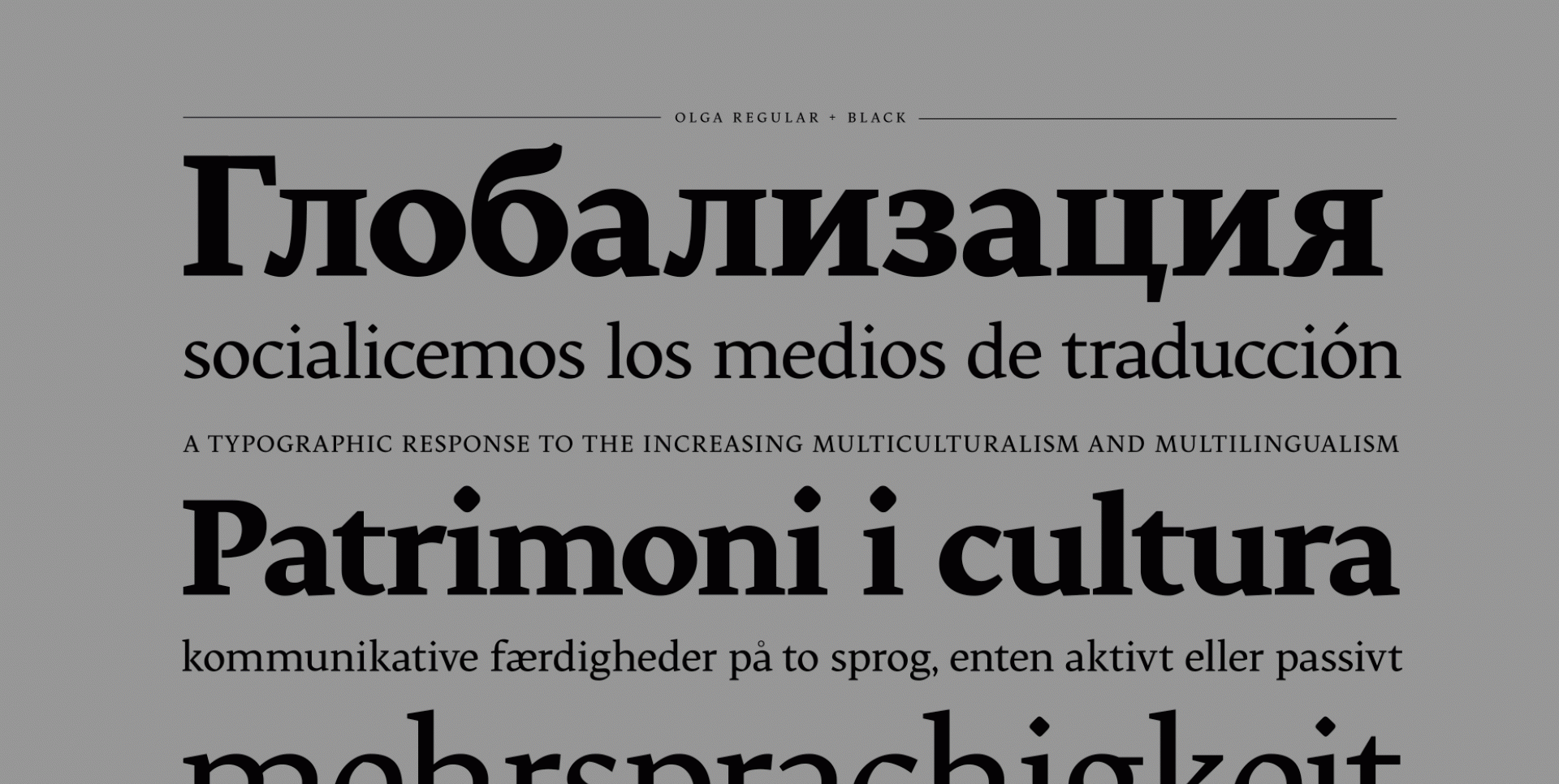 Nikita Bashmakov Belousov - OLGA, una tipografia multi-script