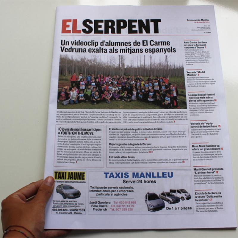 TFG de Laura Puig a Eina - Rediseño del Diari de Manlleu